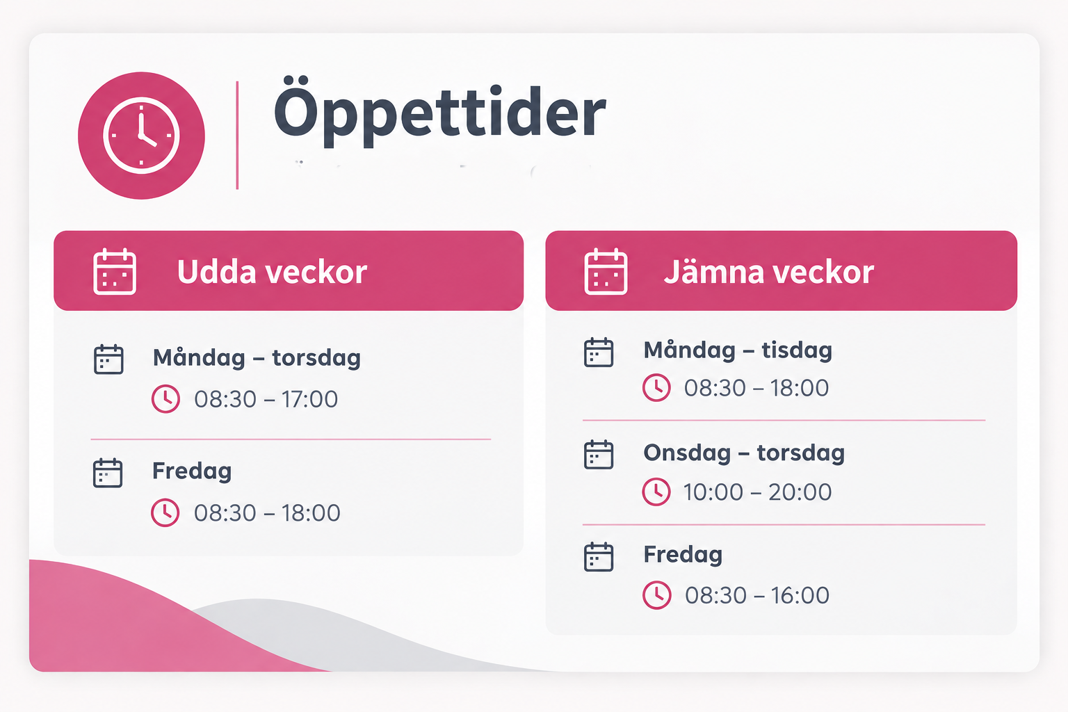 Öppettider